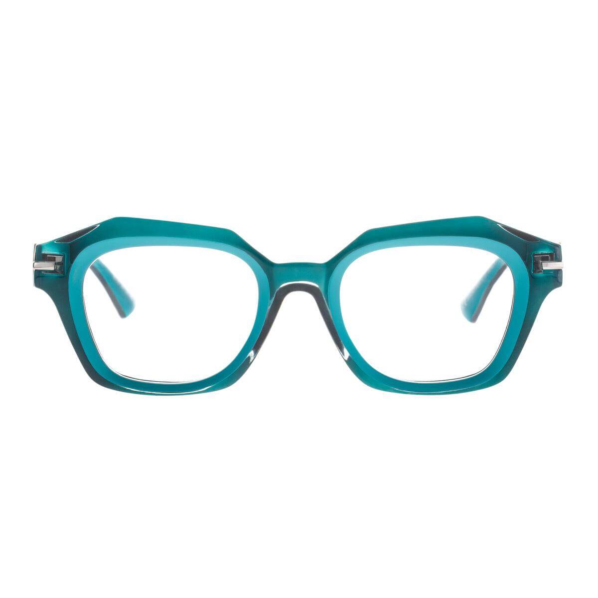 COCONUT GROVE C49 occhiali grigio e turchese con cerchio turchese, Aste: grigio e turchese con anima silver.