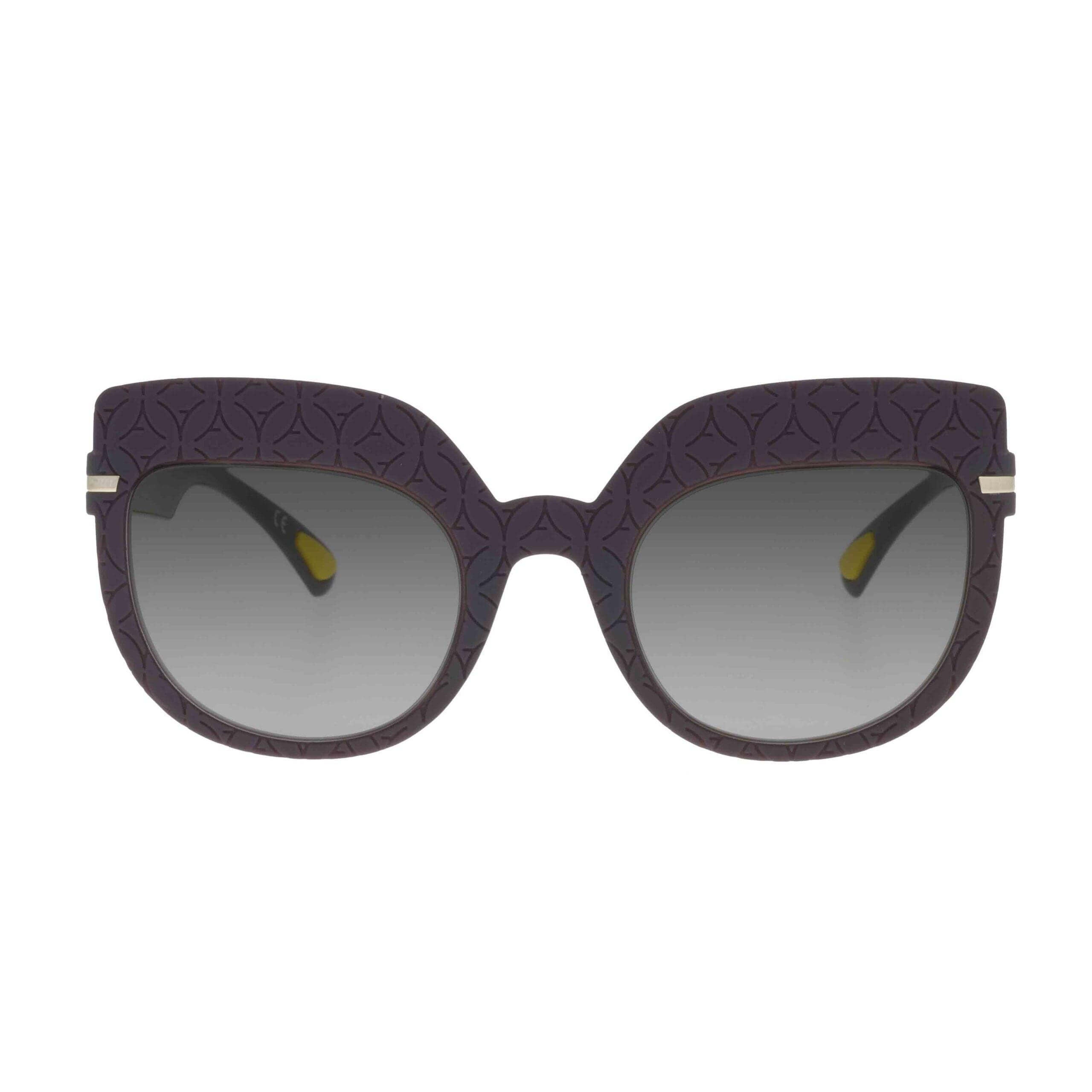 LUCIE C9 BIS occhiali donna viola con lenti fotocromatiche e texture geometrica, collezione Flexo di Alessandro Del Piero.