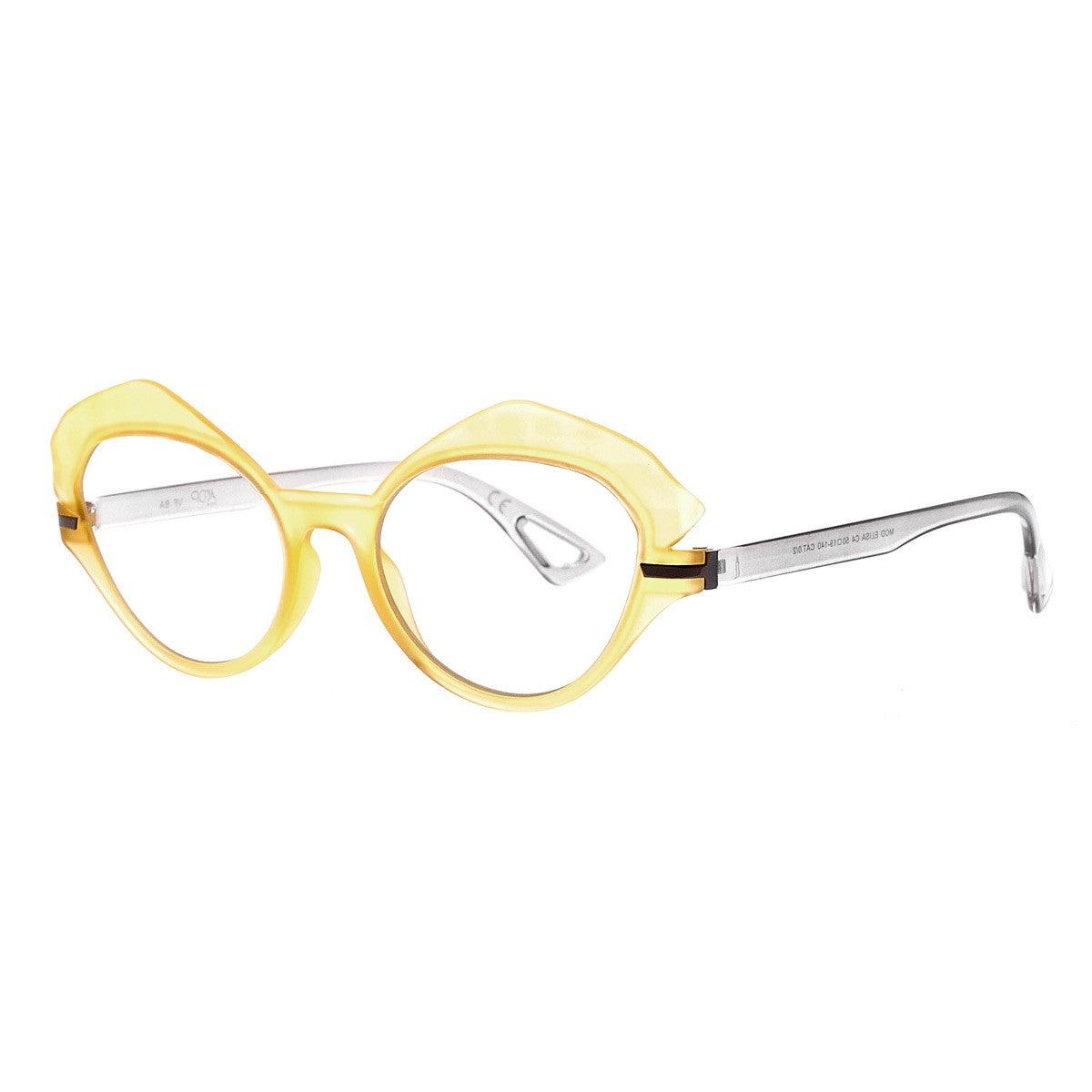 ELISA C4 occhiali con montatura gialla e design elegante, mix di colori pastello e sgargianti.