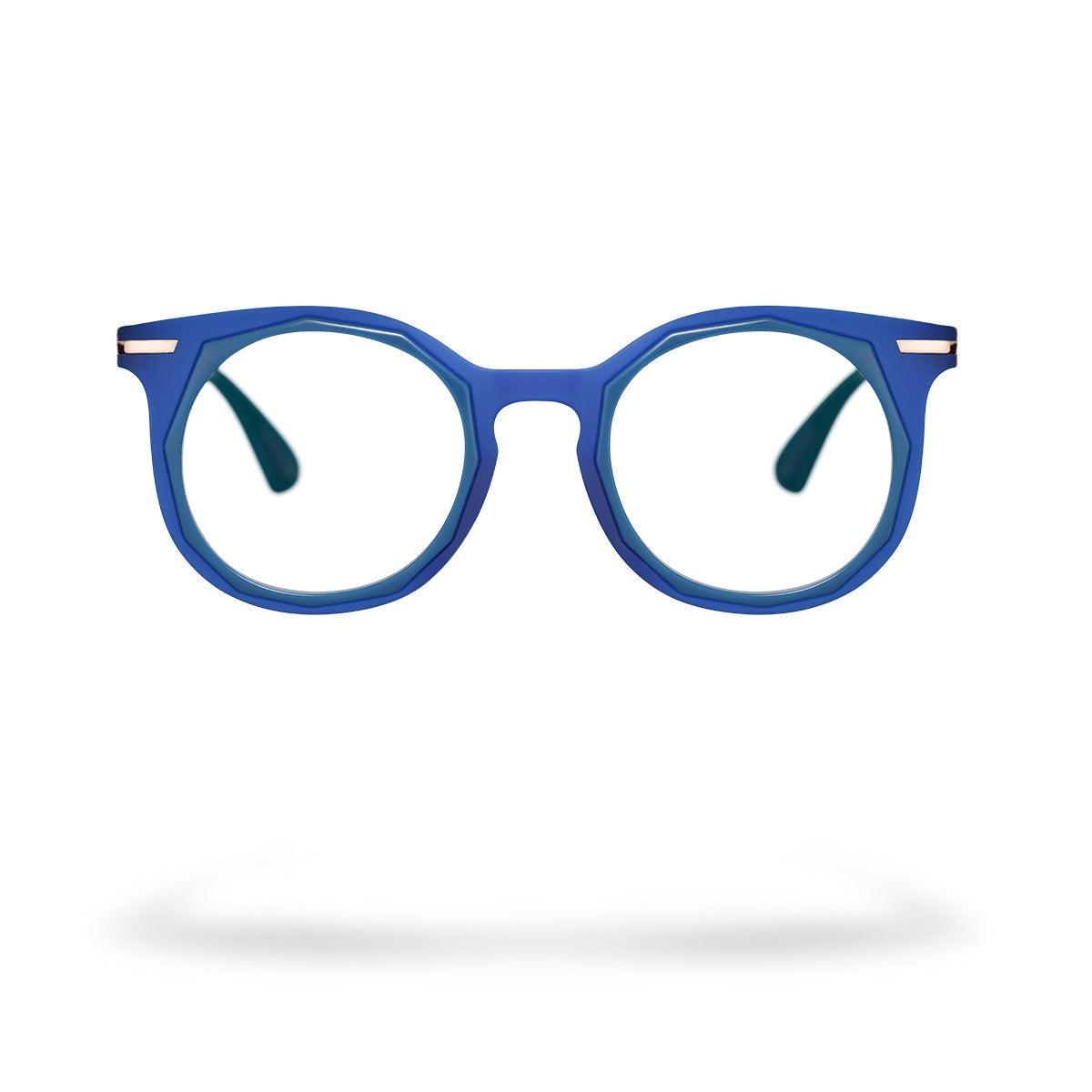 GAIA C4 blu occhiali ergonomici con design elegante e spessore impercettibile, collezione Frame.