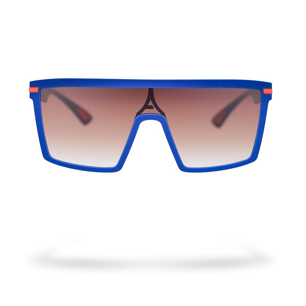 Occhiali JAGUAR C3 con forma avvolgente in blu, modelli della collezione Happy, stile dinamico e accattivante.