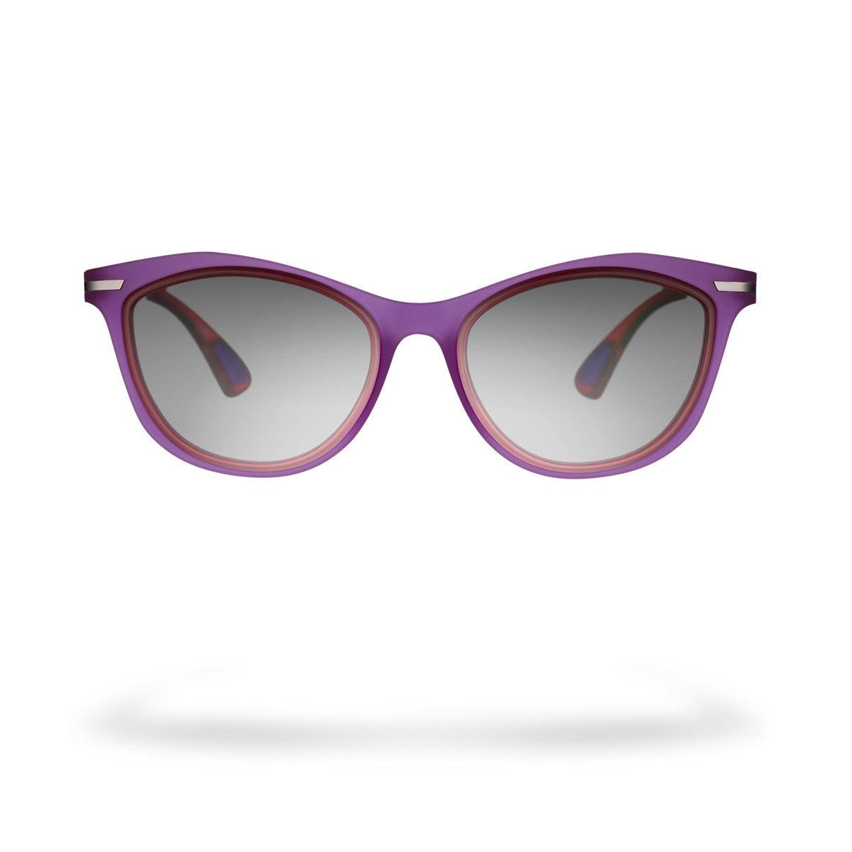 LOLLO C4 sunglasses featuring a unique purple design and contrast color details. Lightweight and ergonomic frame.