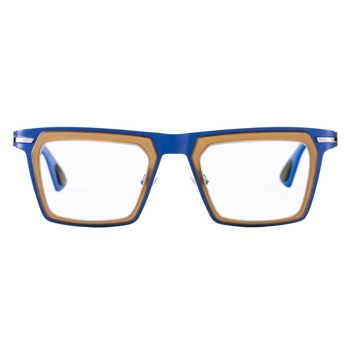 LOS ANGELES C3 occhiali da sole unisex blu con dettaglio beige per un look audace e distintivo.
