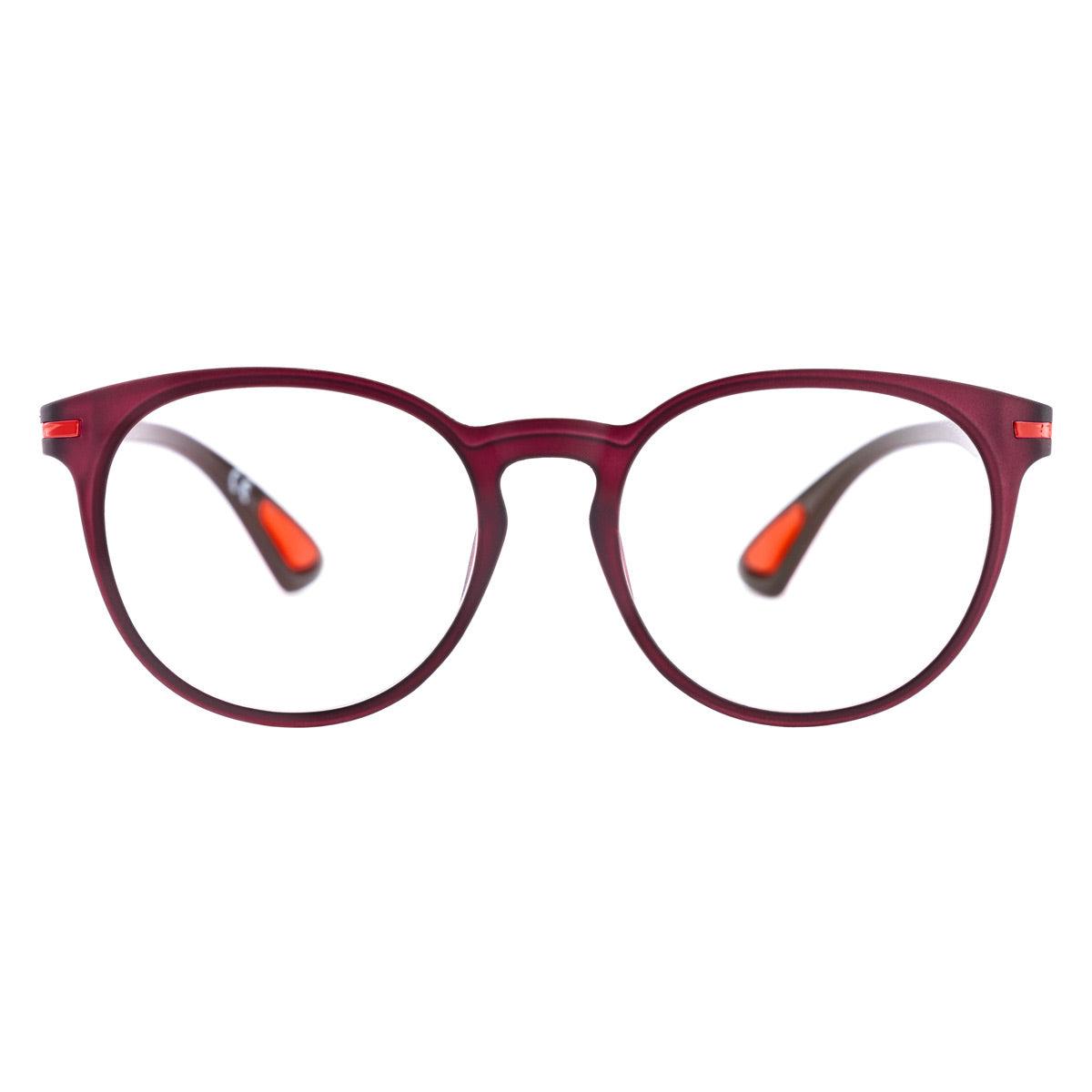 occhiali da sole MATI C703 Alessandro Del Piero colore rosso con dettagli arancioni