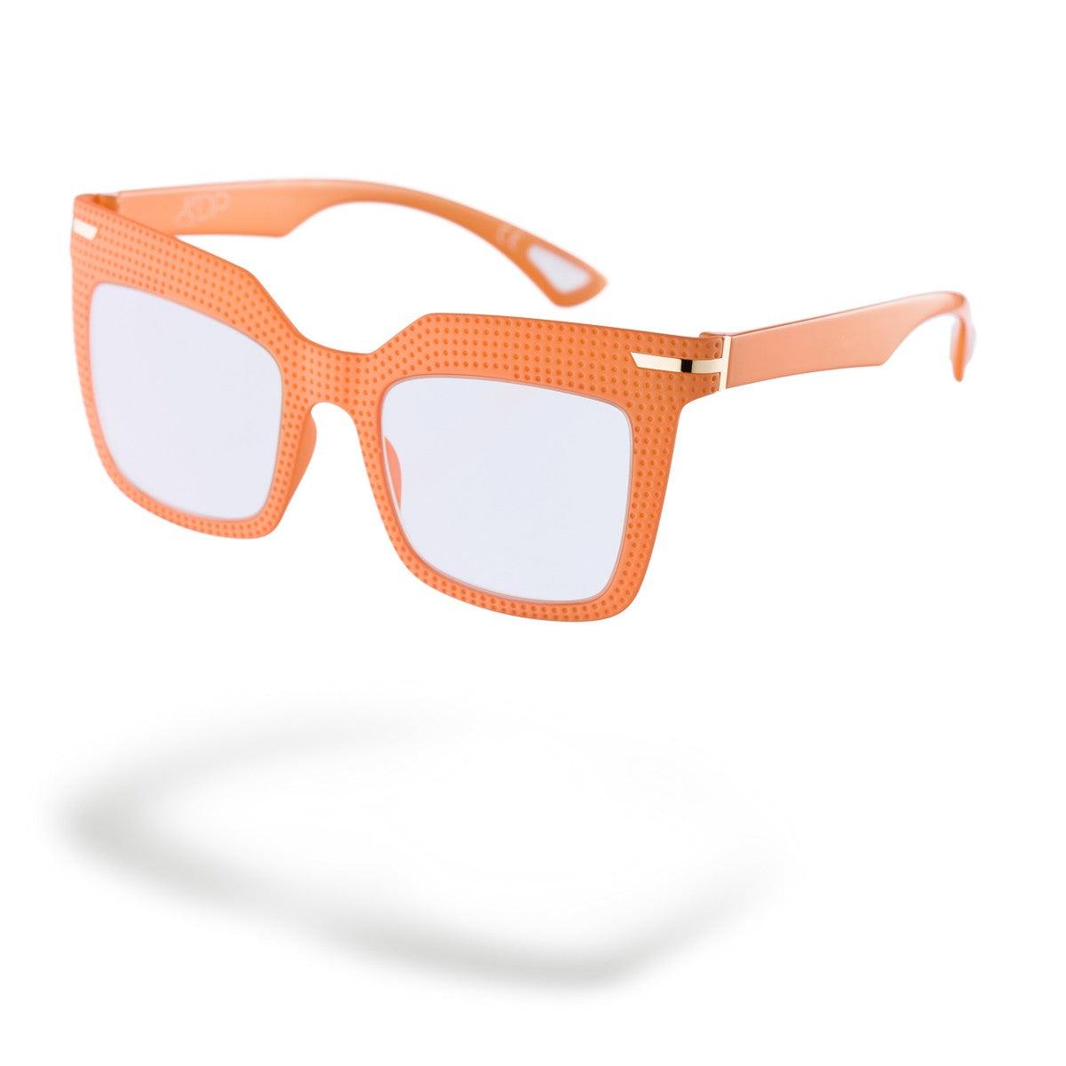 SILVIA C5 sunglasses with soft touch orange front and glossy orange arms, showcasing vibrant and stylish design.