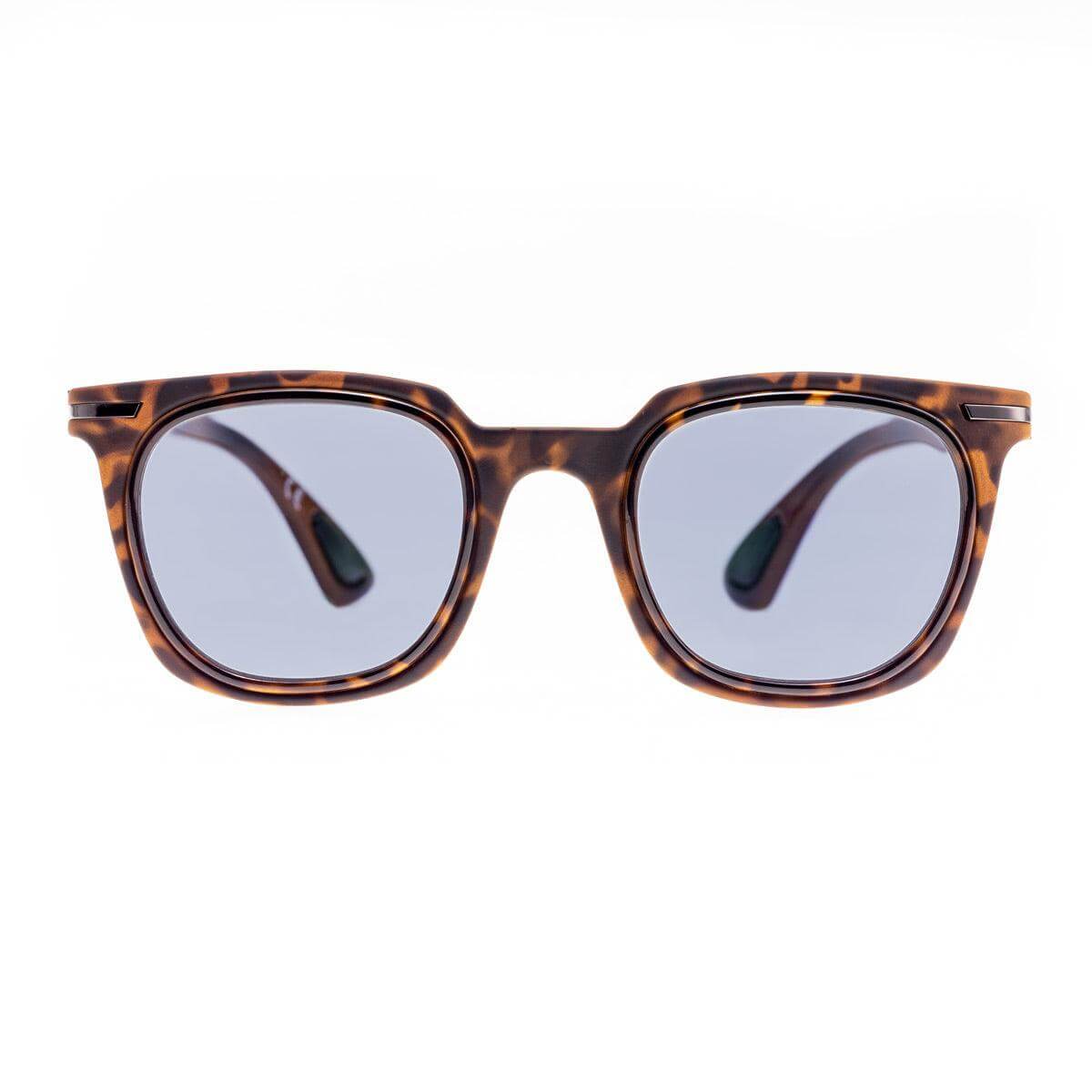 NICKY C71 occhiali da uomo havana marrone con lenti grigie fotocromatiche, design elegante e funzionale.