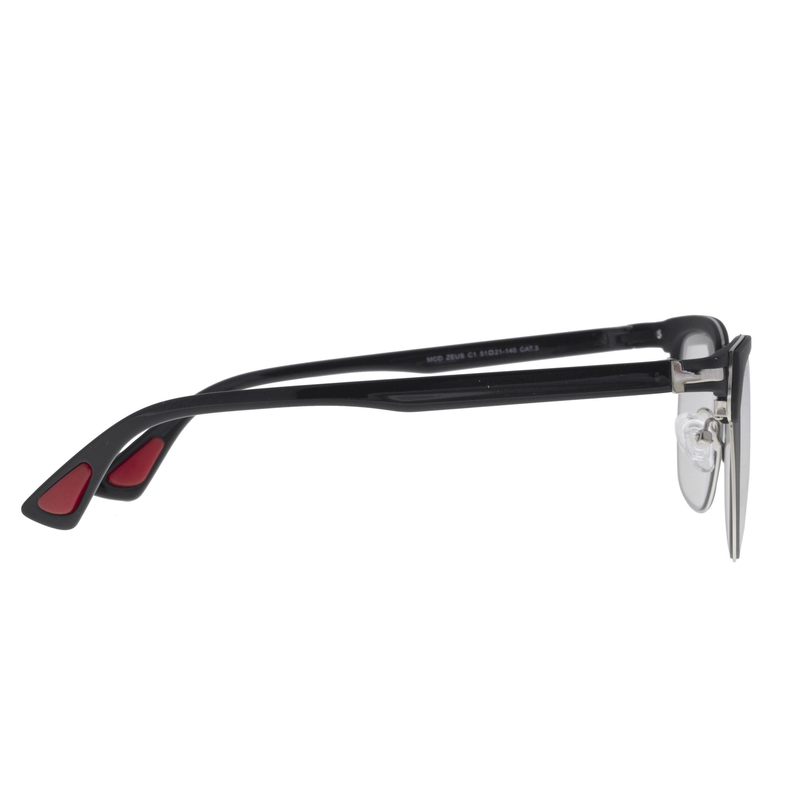 ZEUS C1 occhiali da sole AirDP Style con design elegante e sofisticato, frontale nero e aste tono su tono.