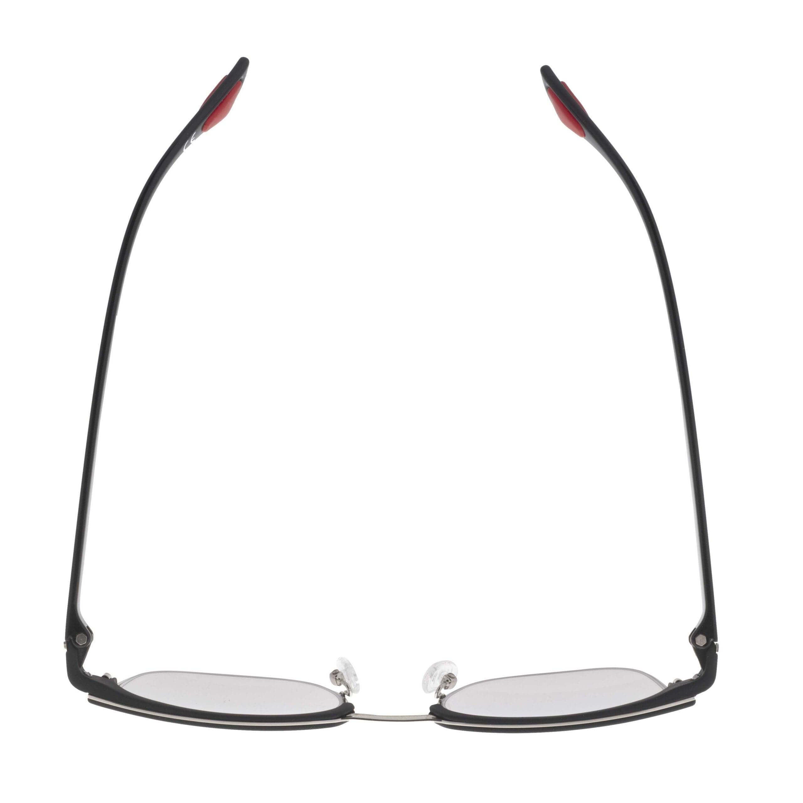 Occhiali da sole ZEUS C1 di AirDP Style con design sofisticato, aste nere e dettagli rossi.