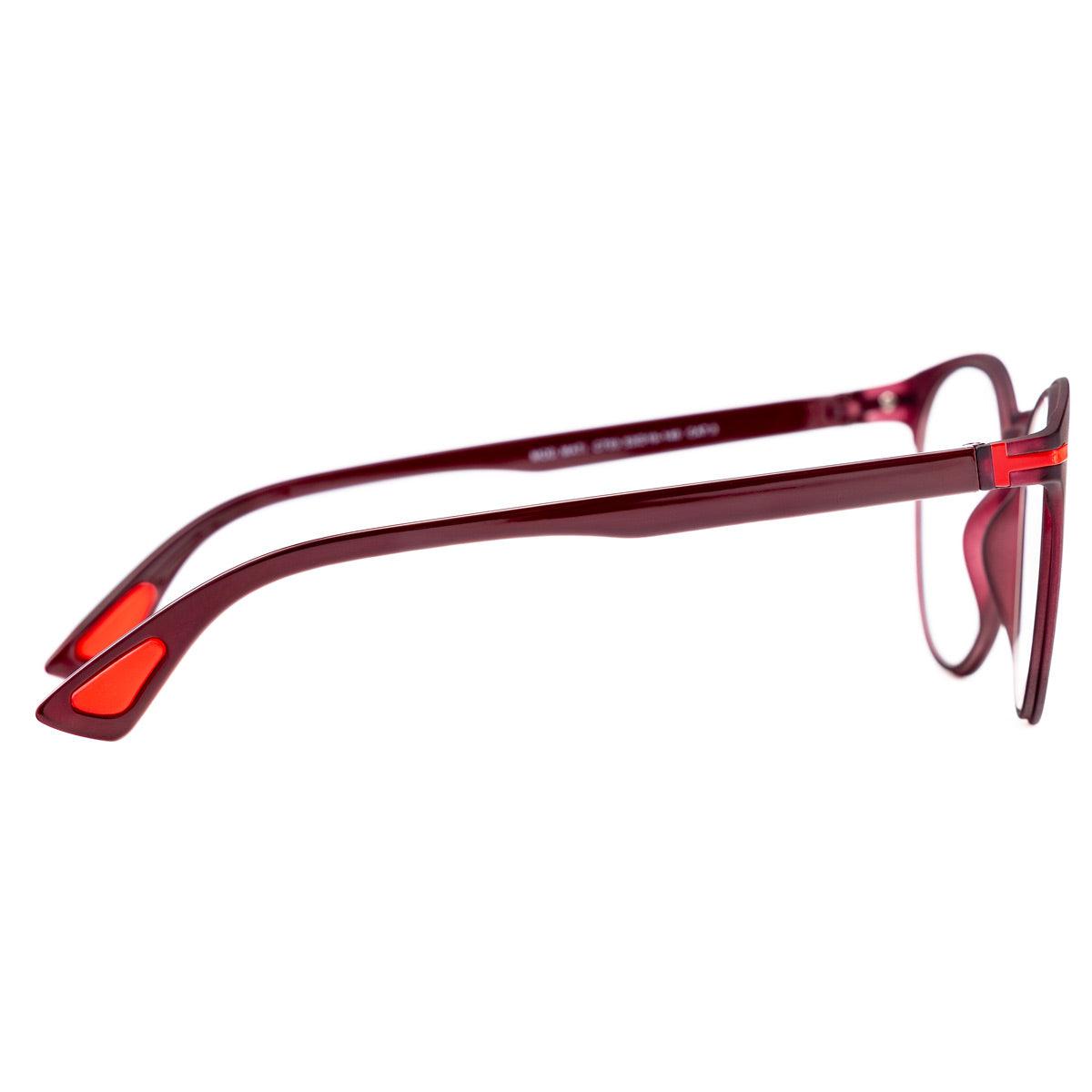 Occhiali da sole MATI C703 unisex, con architettura squadrata e dettagli rossi, collezione Frame Alessandro Del Piero.