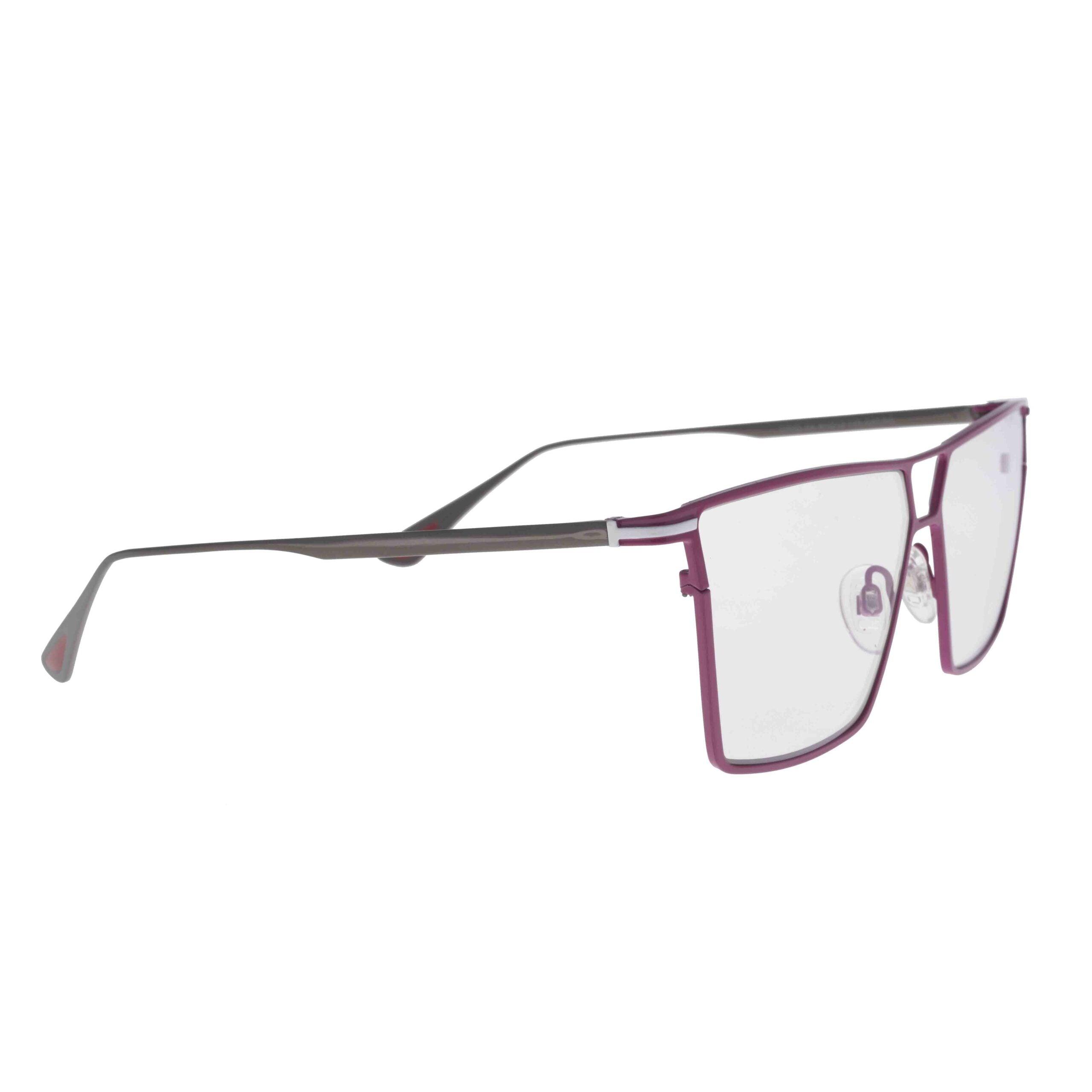 Occhiali SIRIO C5 con frontale fucsia e aste grigie, lenti fotocromatiche per una visione ottimale.