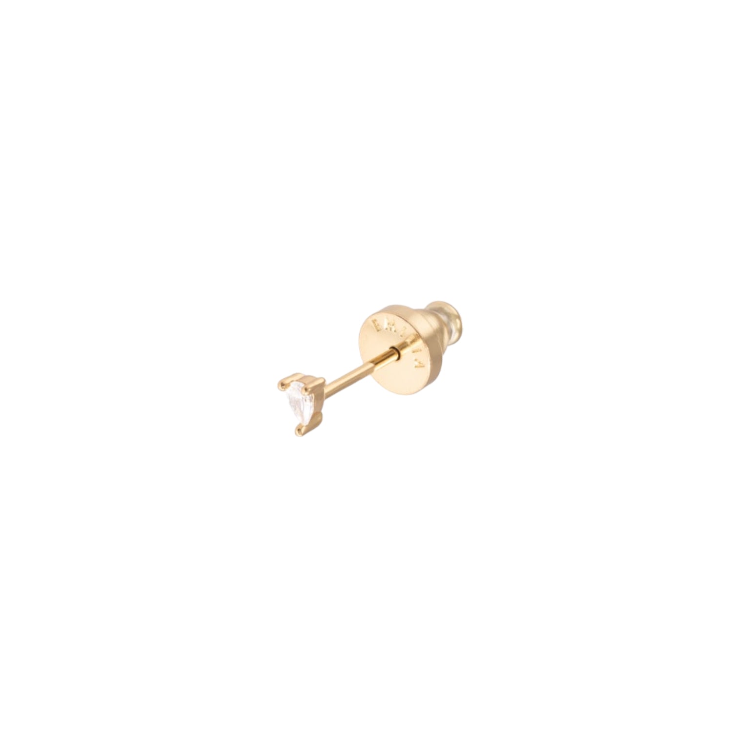 Orecchini Stud 5 in ottone placcato oro 18 carati con una pietra. Venduti singolarmente.