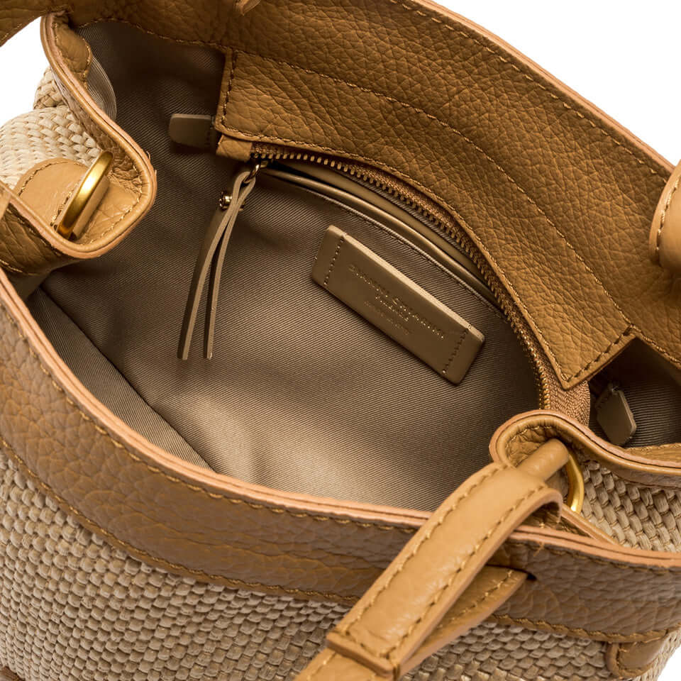 Interior view of Ottavia bag by Gianni Chiarini, featuring spacious compartments and zippered pocket.