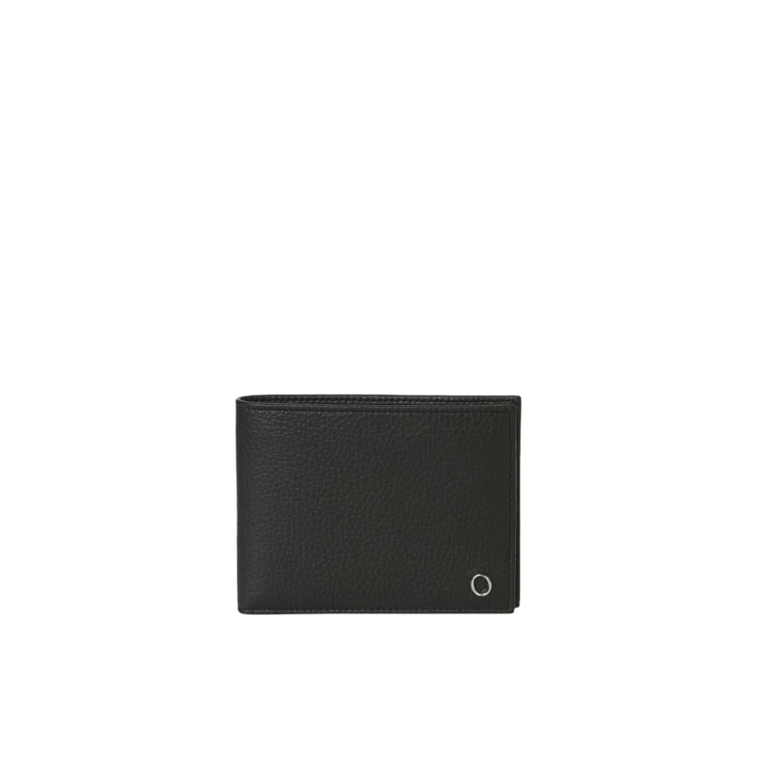 Portafoglio Micron in Pelle nera, elegante e resistente, con scomparti per carte e banconote.