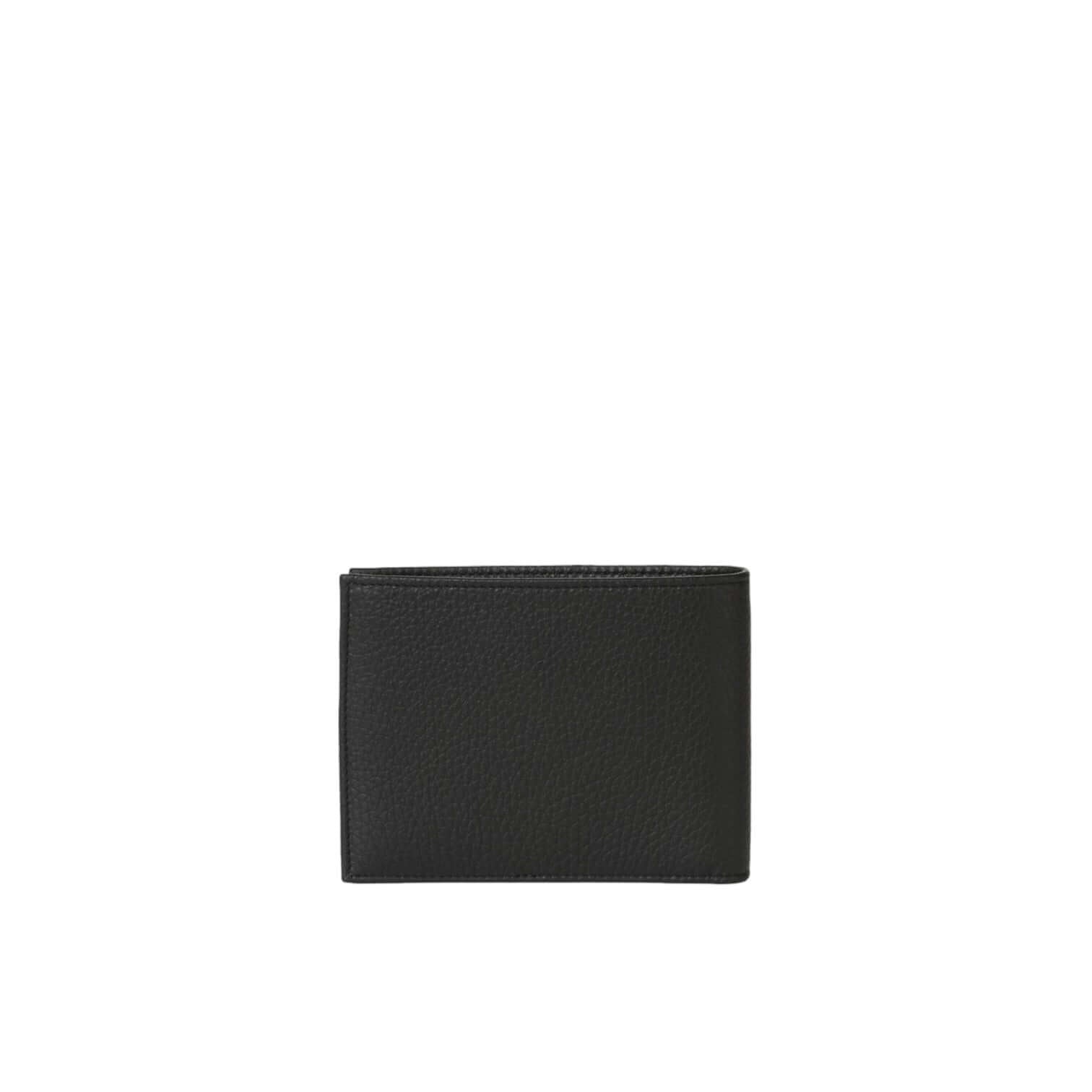 Portafoglio Micron in Pelle nera, design elegante e resistente, scomparti per carte e banconote.