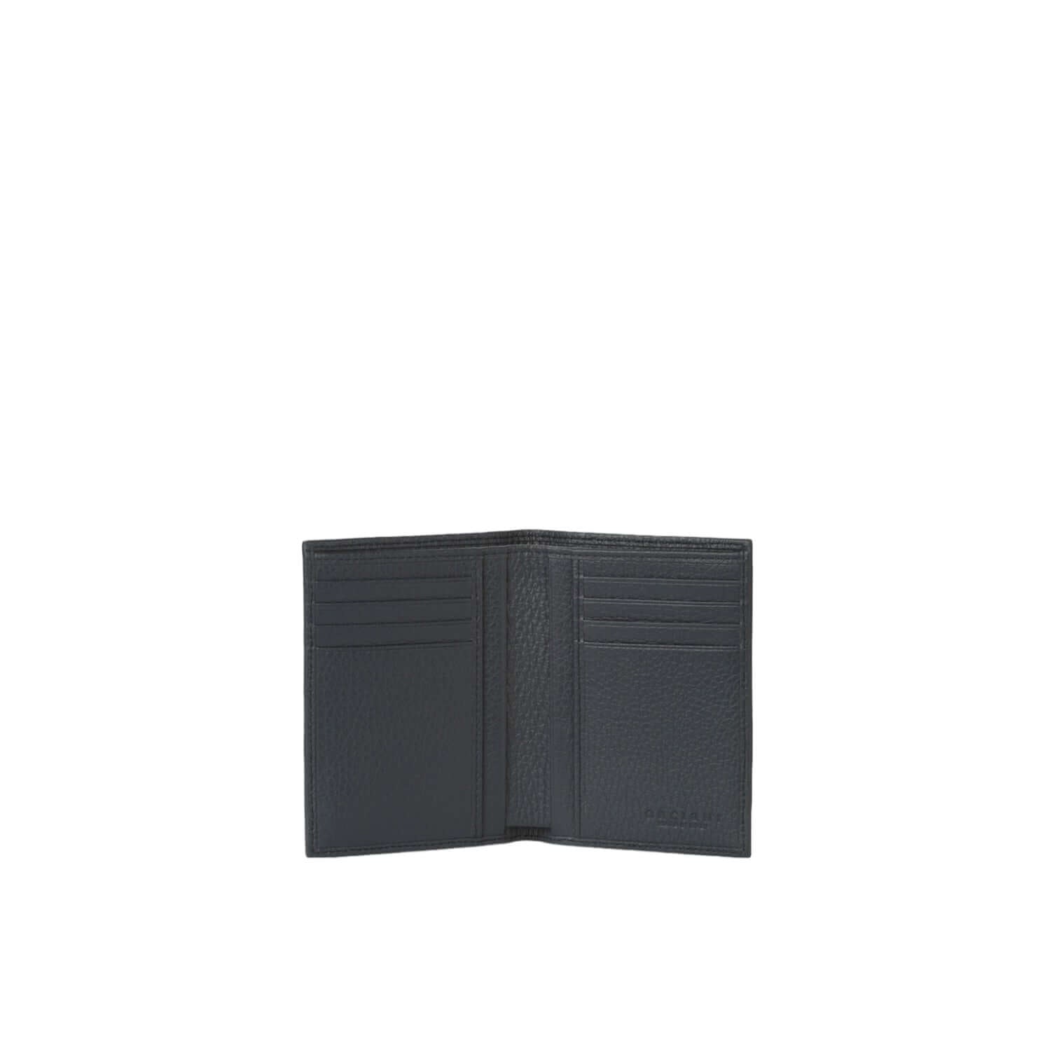 Portafoglio Verticale Micron in Pelle, design elegante e compatto, con spazio per carte e documenti.