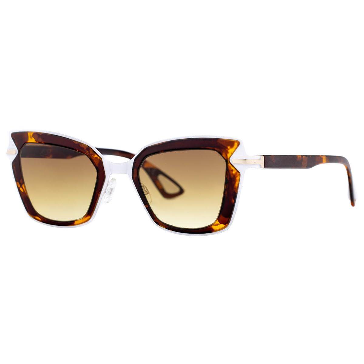 RIO DE JANEIRO C3 occhiali da sole eleganti con montatura havana e lenti gialle e marroni. Design sofisticato.