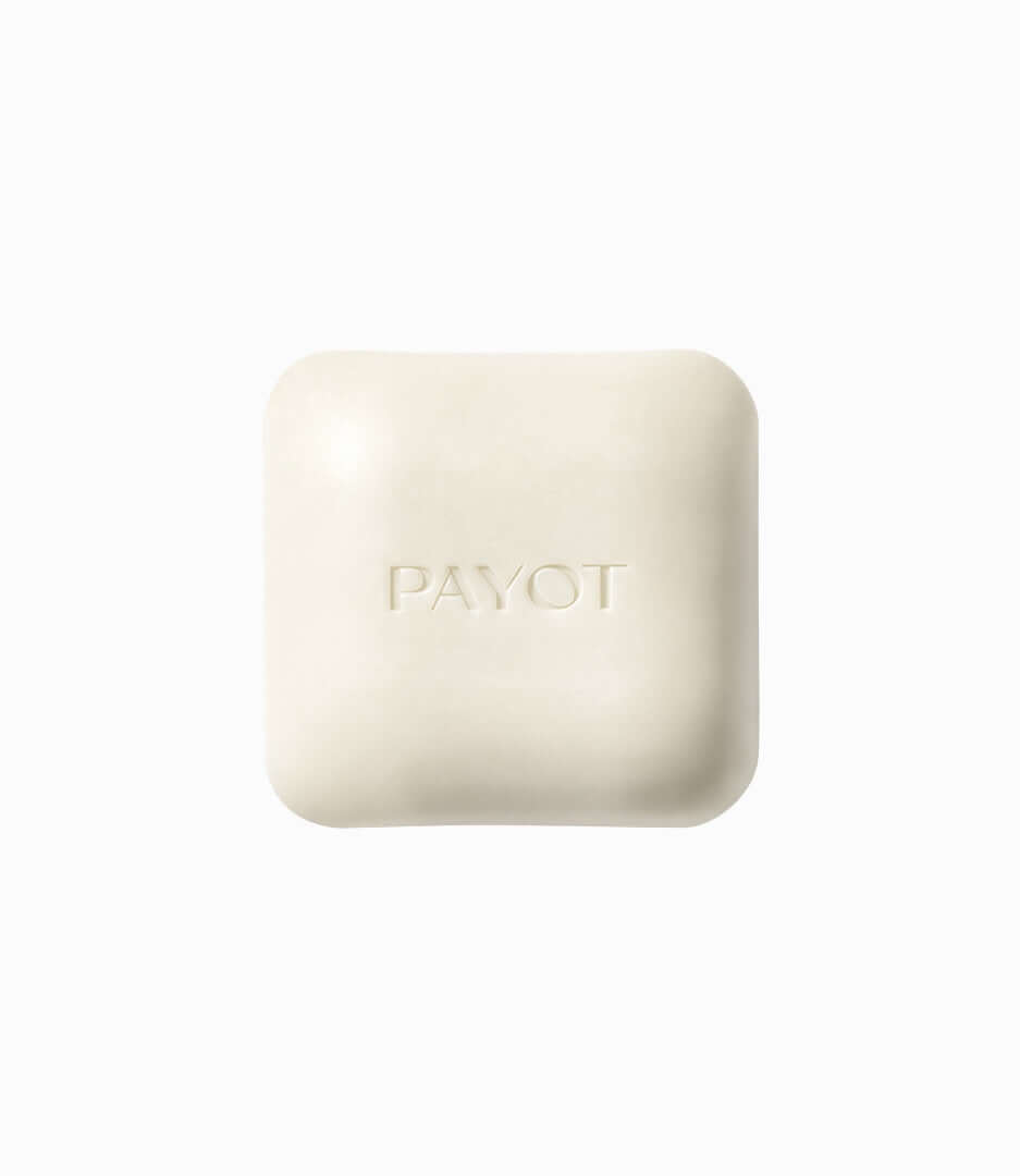 Sapone detergente viso e corpo Payot, formulato con ingredienti naturali e olio essenziale di cipresso.