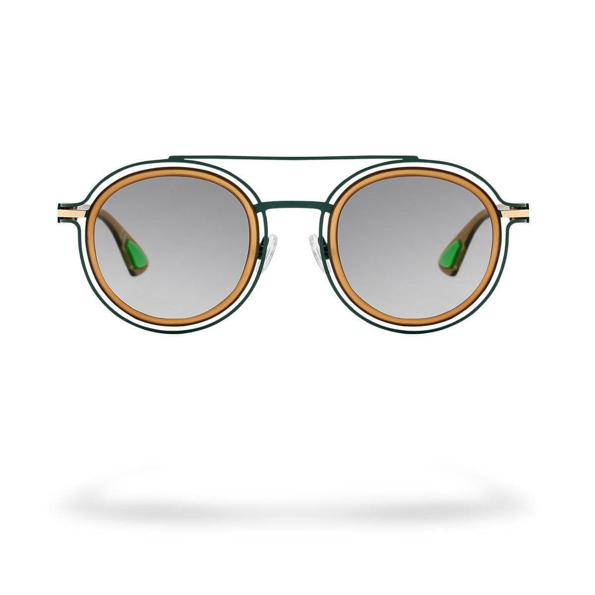 Occhiali da sole TAHITI C4 con montatura verde chiaro e lenti grigie fotocromatiche della collezione Metal.