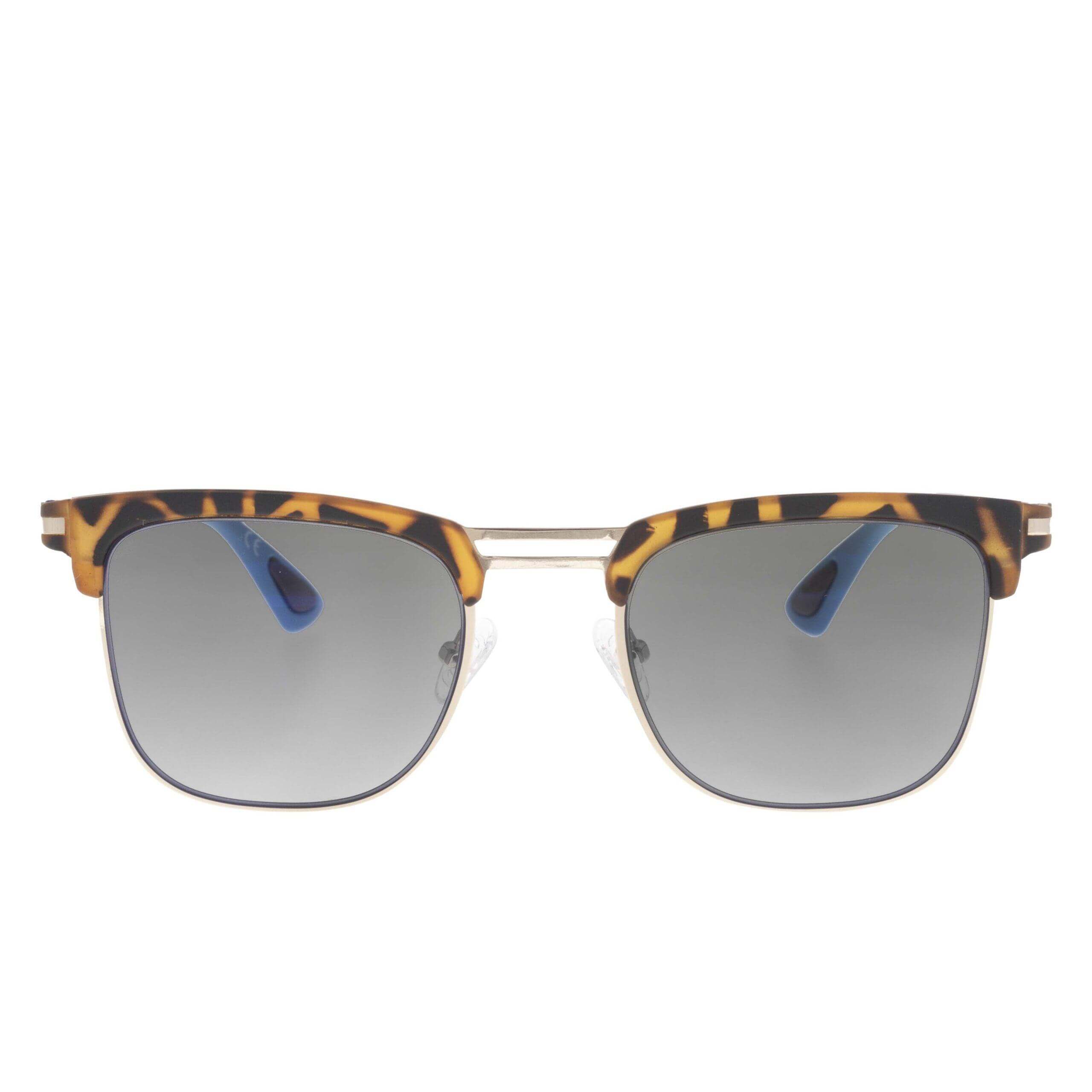 ZEUS C4 occhiali da sole con montatura rettangolare e aste blu lucido, collezione First di AirDP Style.