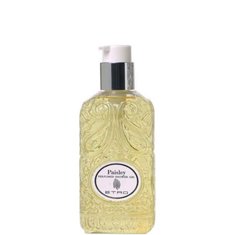 Etro Paisley perfumed shower gel in elegant 250 ml bottle with intricate design and soothing fragrance.