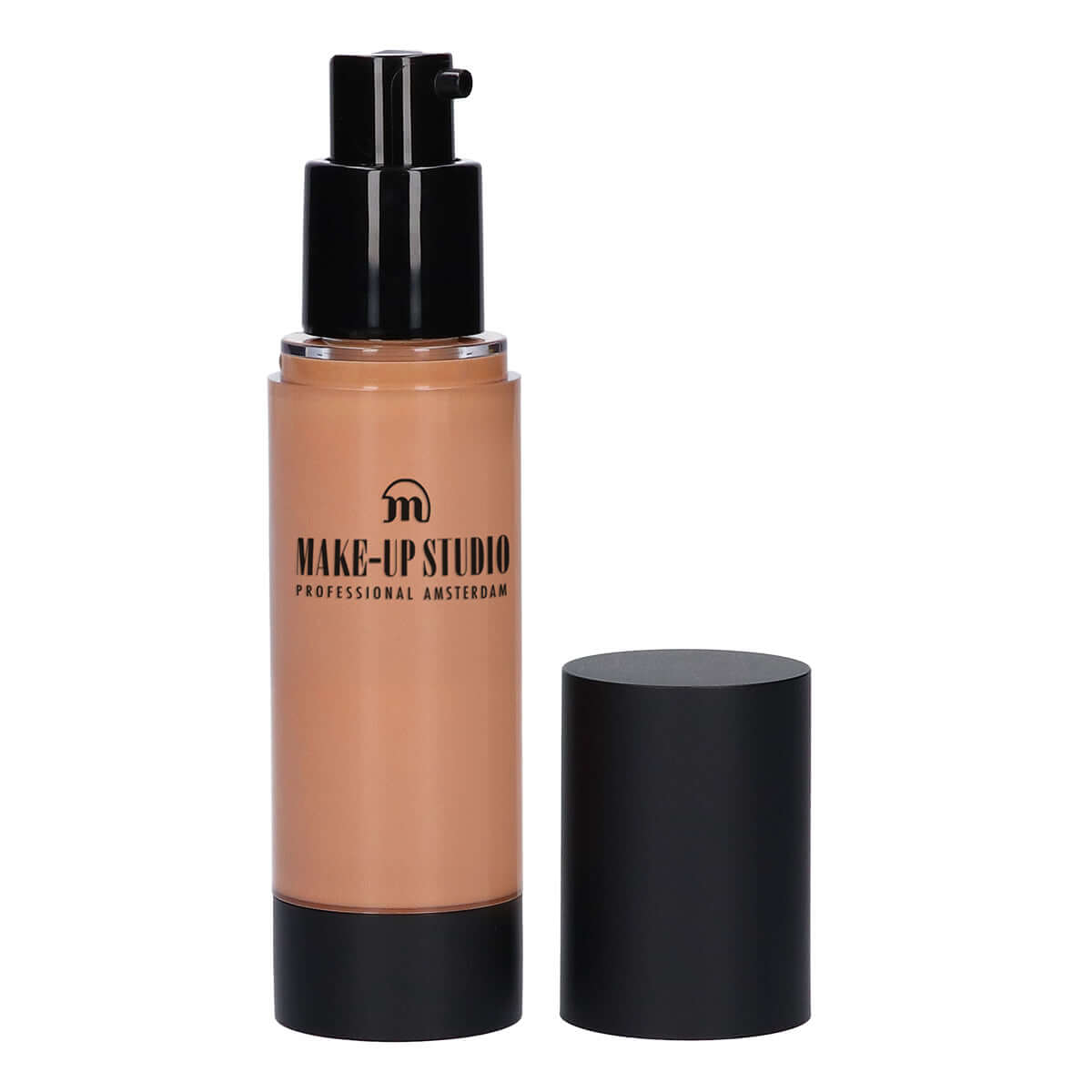 Fondotinta fluido No Transfer WA4 light olive beige in flacone con pompetta, brillante e a prova di macchia.