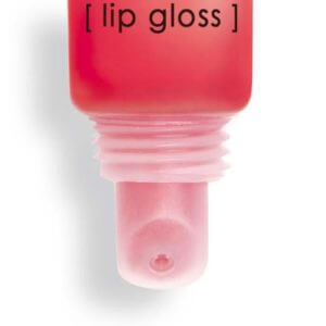 Lucidalabbra Red Light lip gloss in a tube, featuring a glossy red pigment for a fresh and natural lip look.