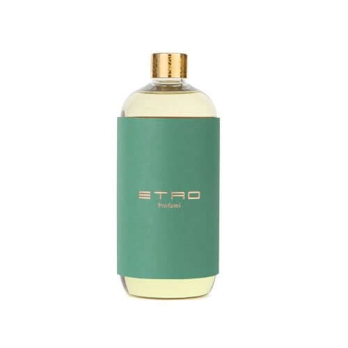 Etro Galatea refill bottle showcasing floral fragrance with notes of tiaré, bergamot, and orange blossom, 500 ml.