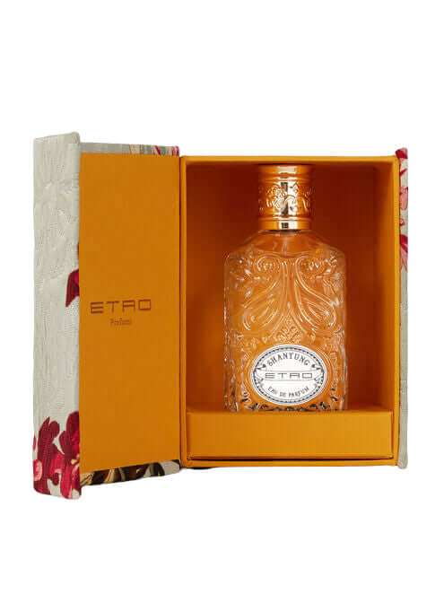 Shantung Eau De Parfum by ETRO in a luxurious floral box, embodying spring's freshness and optimism, 100 ml.