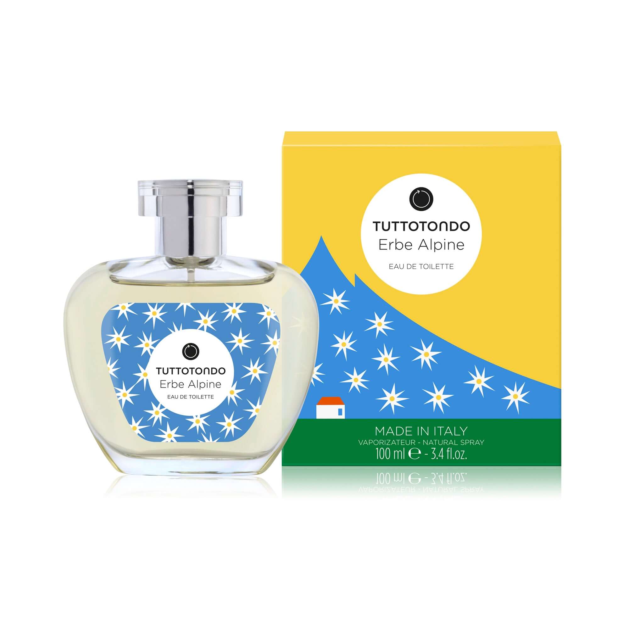 Erbe Alpine Eau De Toilette 100ml by Tuttotondo, floral and woody fragrance with a vibrant cedar and musk base.