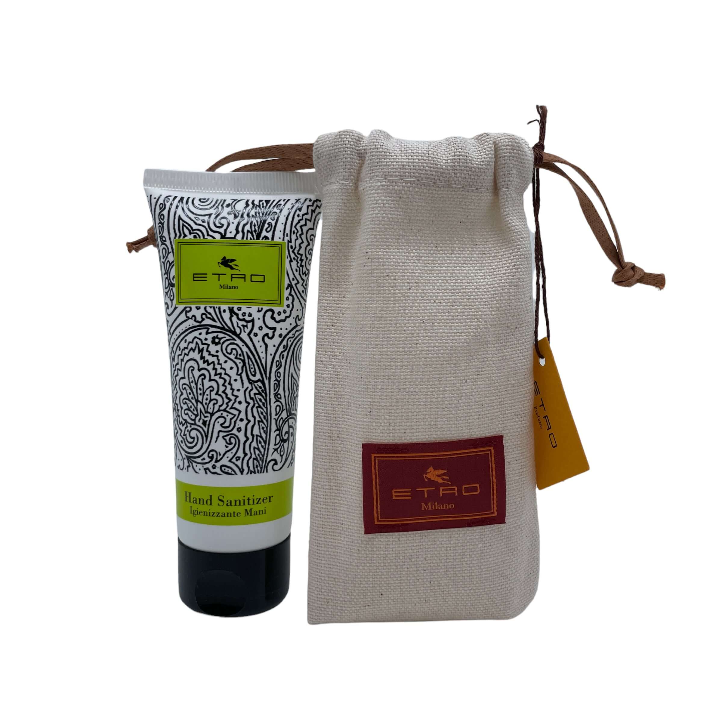 Igienizzante cosmetico in tube da 75 ml con sacchetto, per mani pulite e profumate, senza risciacquo.