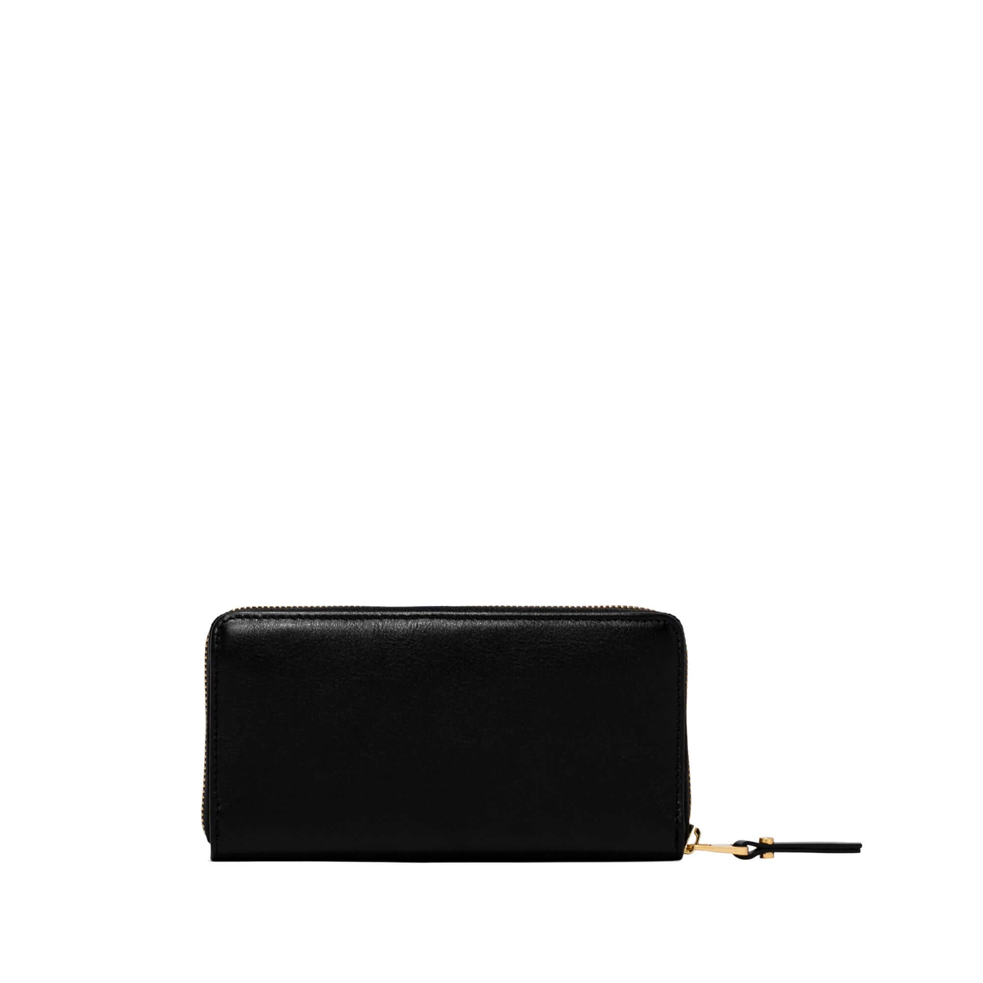 Black leather wallet by Gianni Chiarini with zip closure and multiple compartments, dimensions 19x10x2 cm.