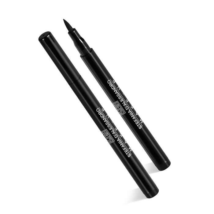 Eyeliner marker with a fine tip for precise application, featuring a sleek black design and high-definition pigment.