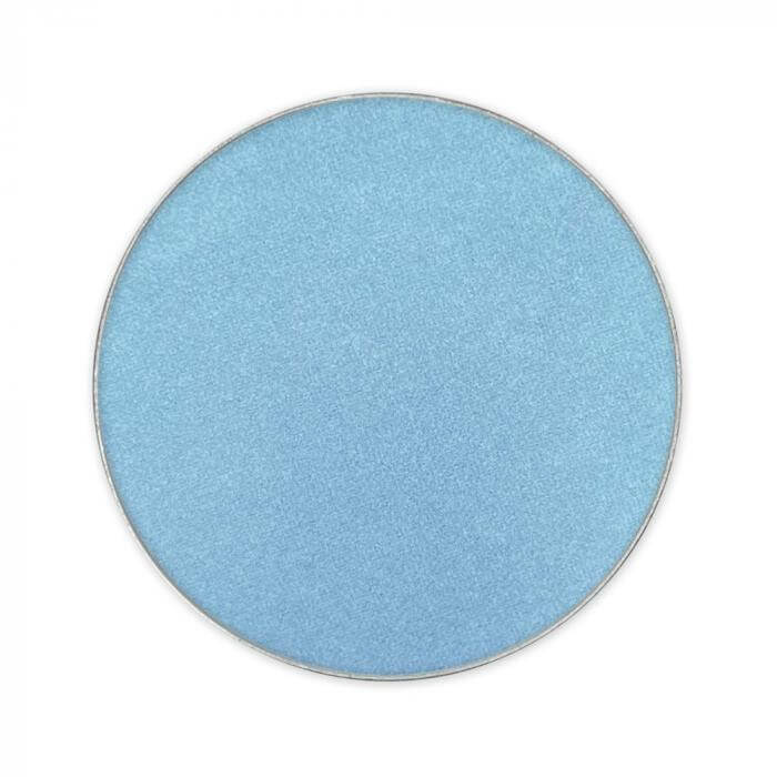 Ombretto Frosty Blu: pearl blue eyeshadow in a round pan, perfect for adding a frosty touch to any makeup look.