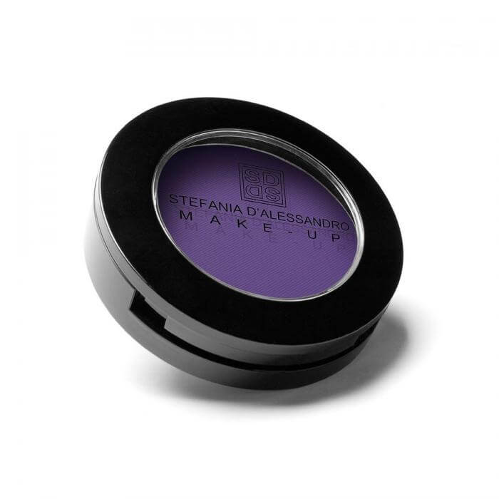 Ombretto Violet by Stefania D'Alessandro, vibrant purple eyeshadow in a compact case, 0.4g.