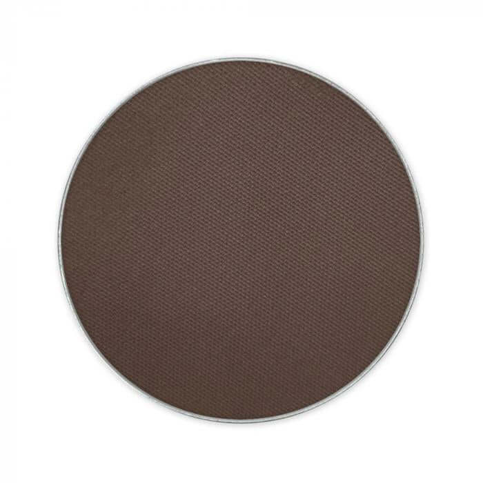 Ombretto Dark: 4g dark brown eye shadow in a circular pan, perfect for creating sultry eye looks.