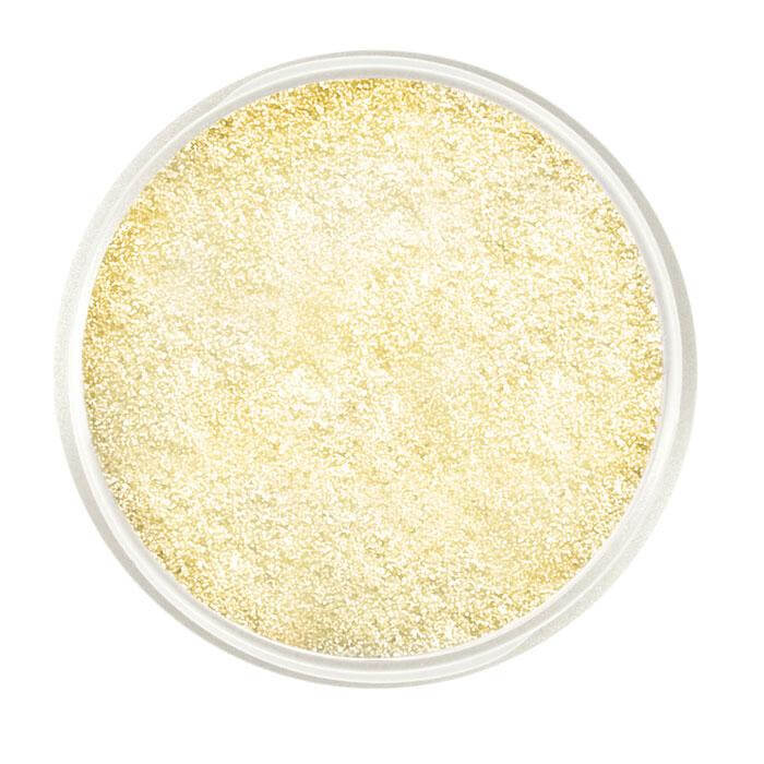 Ombretto Golden White: polvere bianca dorata con effetto perlato e iridescente per una brillantezza massima.