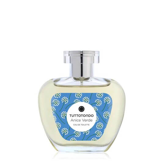 Anice Verde Eau De Toilette 100ml in a decorative bottle, featuring fresh, aromatic, and slightly aniseed fragrance notes.