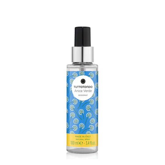 Anice Verde Deodorante spray 100 ml con formula antiperspirante, estratti naturali e profumazione fresca.