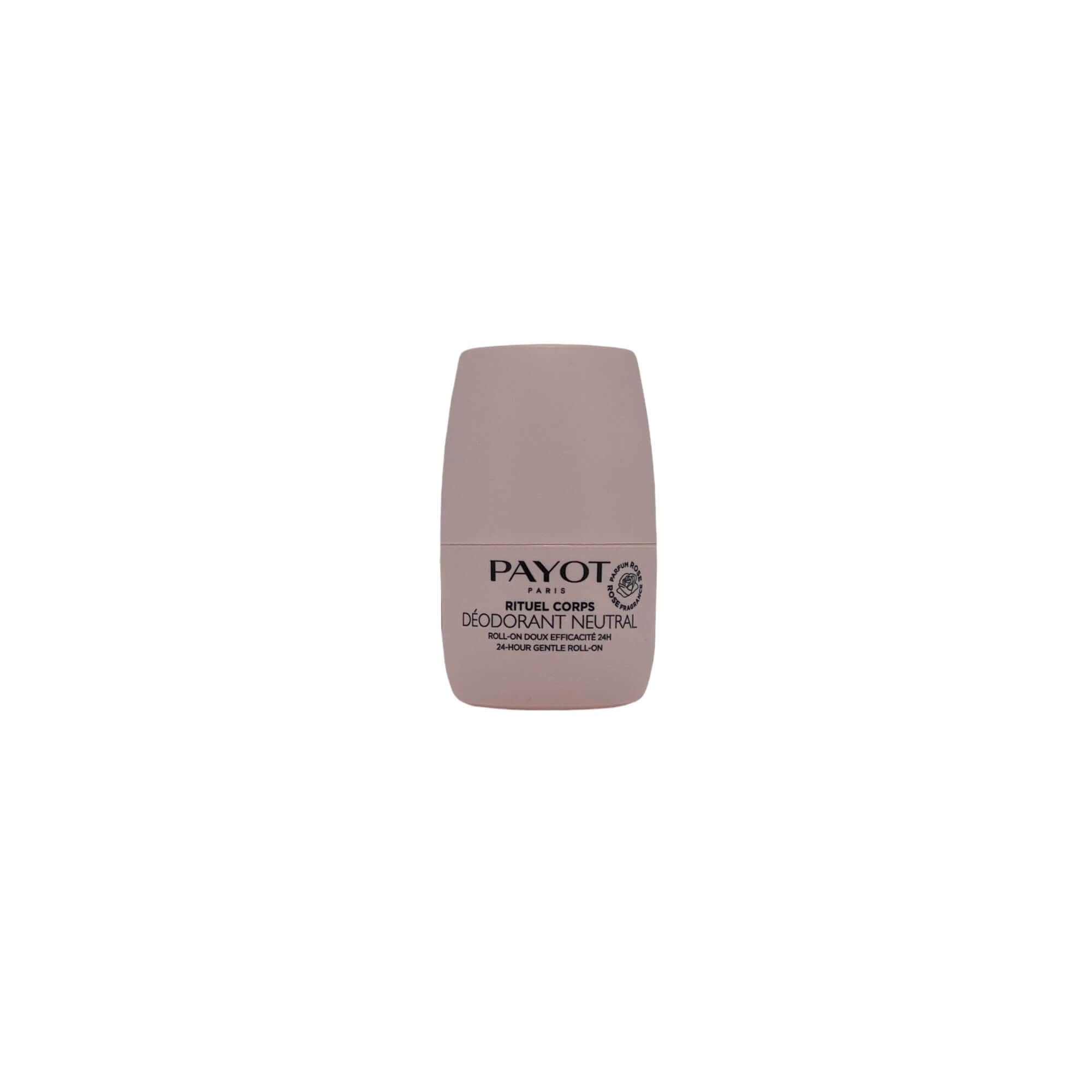 Deodorante Neutral Rosa da Payot, 25 ml, formula naturale per 24 ore di efficacia e senza aloni sui vestiti.