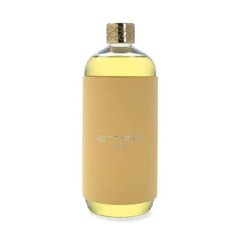 Dafne Refill fragrance, 500 ml, elegant citrus scent in stylish gold packaging.