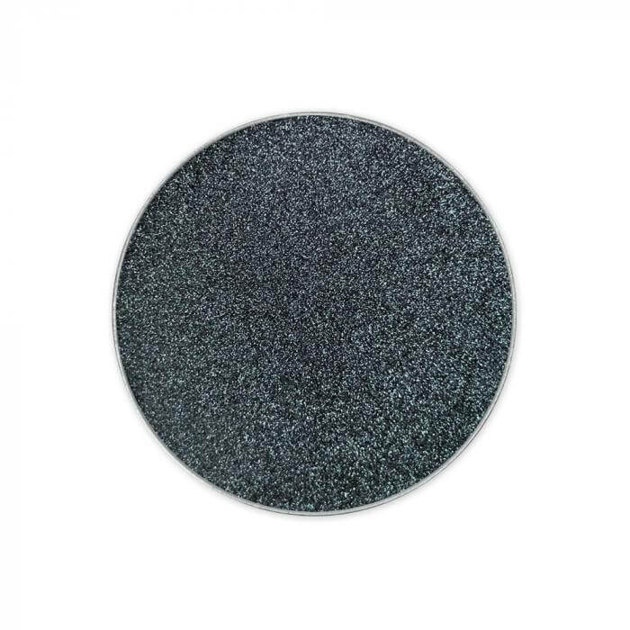 Refill metal black eyeshadow compact, 4g, compatible with palettes for vibrant eye looks.