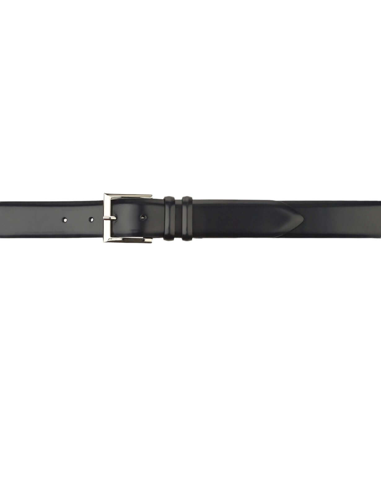 Cintura classica in pelle vitello di alta qualità con fibbia in nichel, elegante e sofisticata.