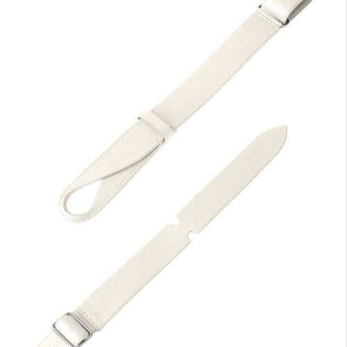 Cintura Nobuckle Micron in Pelle, regolabile da taglia 42 a 56, in pelle martellata, finitura opaca, made in Italy.