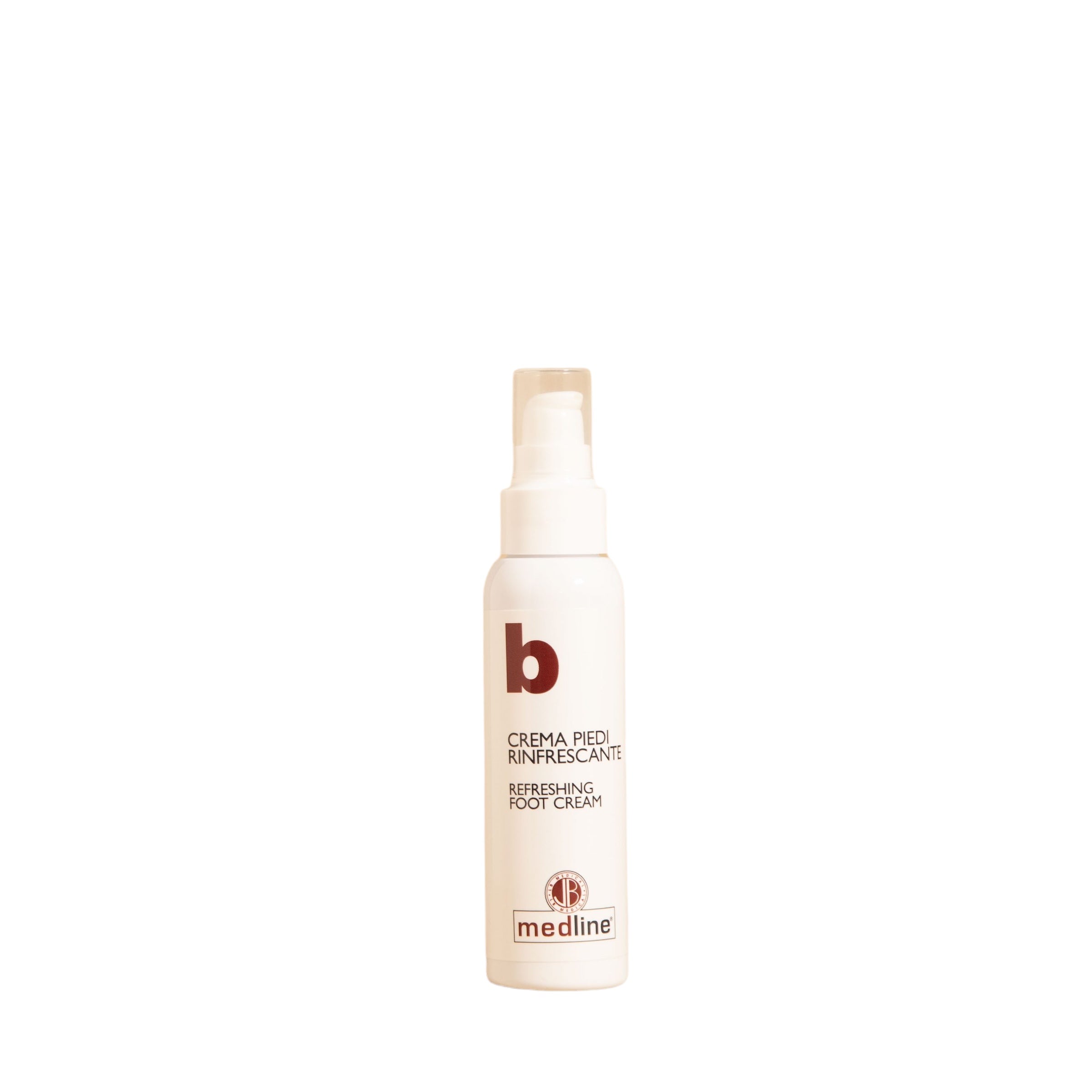 Crema Piedi rinfrescante in flacone spray, formula per alleviare pesantezza e migliorare freschezza e tonicità.