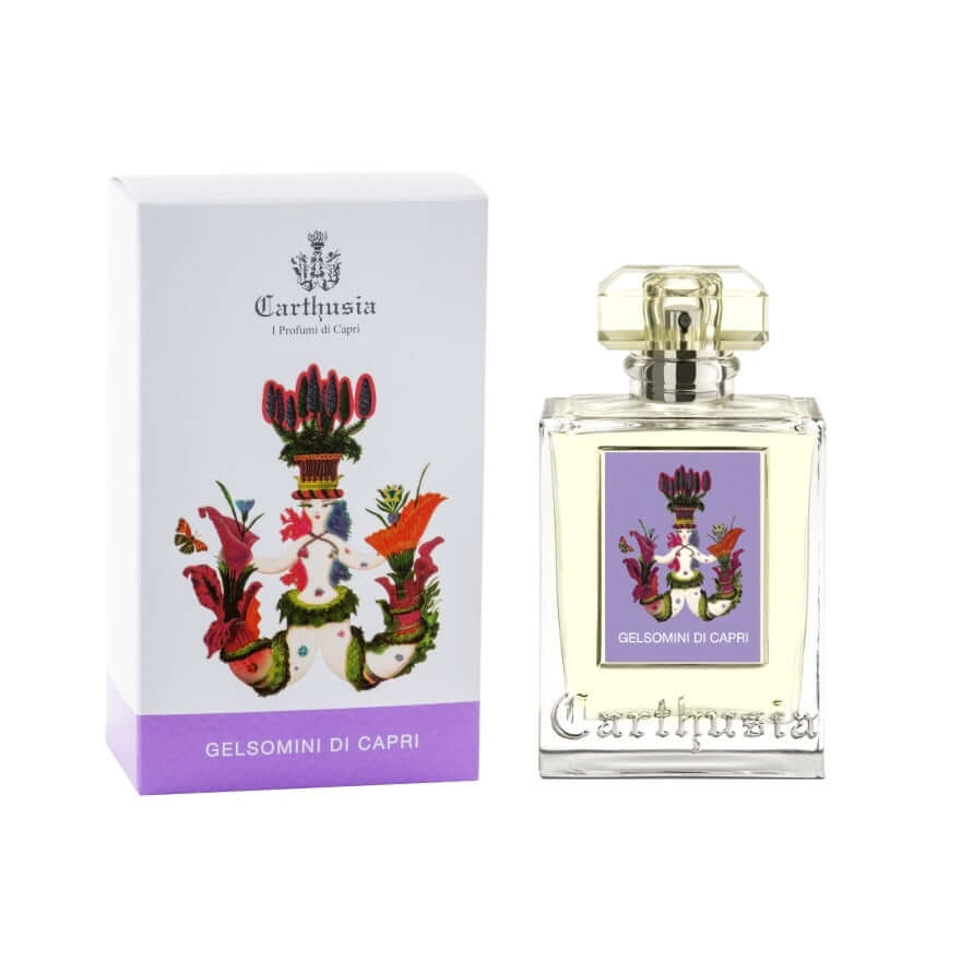 Gelsomini di Capri Eau De Parfum by Carthusia in elegant packaging showcasing Mediterranean floral notes.
