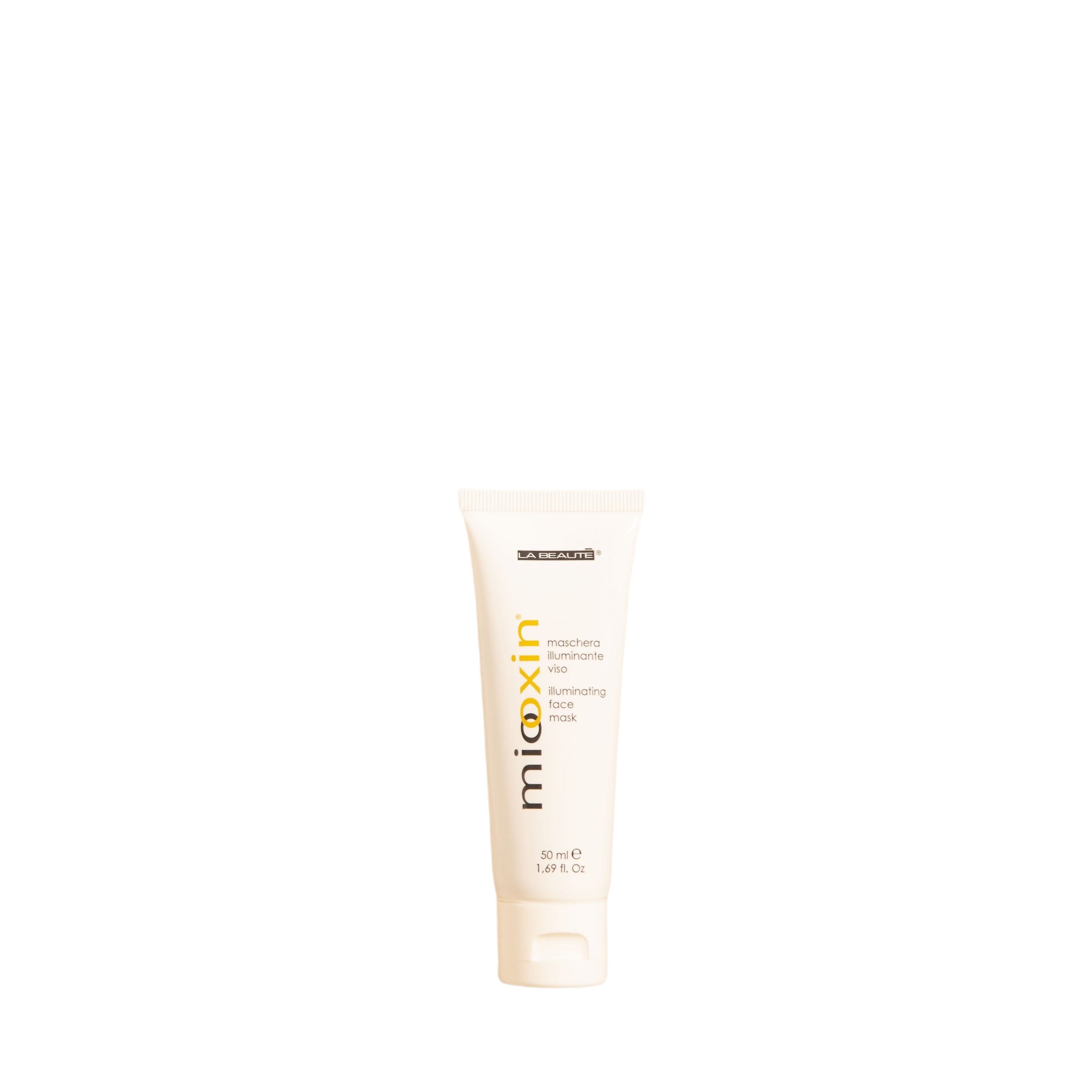 Maschera Illuminante da 50 ml con lievito biotecnologico e Aloe vera per idratare e illuminare la pelle del viso.