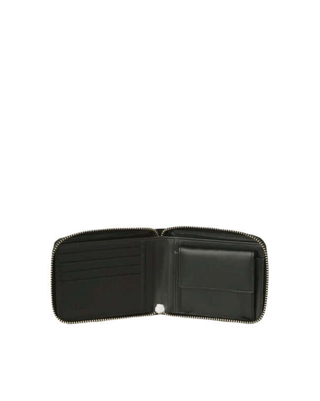Portafoglio Frog in Pelle, interno con zip, scomparti per carte e portamonete, made in Italy.