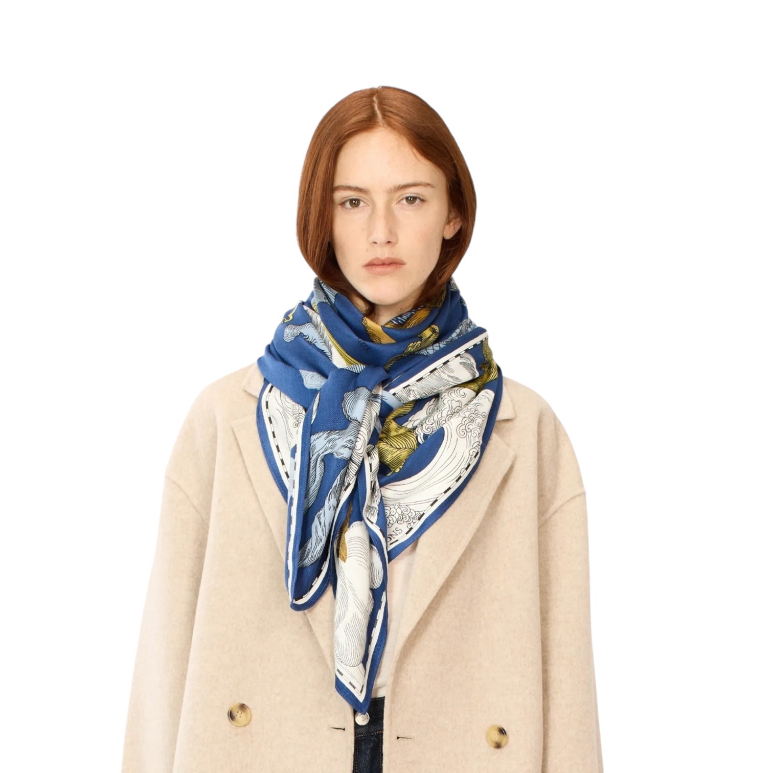 Foulard Quadrato Astrologie Duck Blu Cadetto