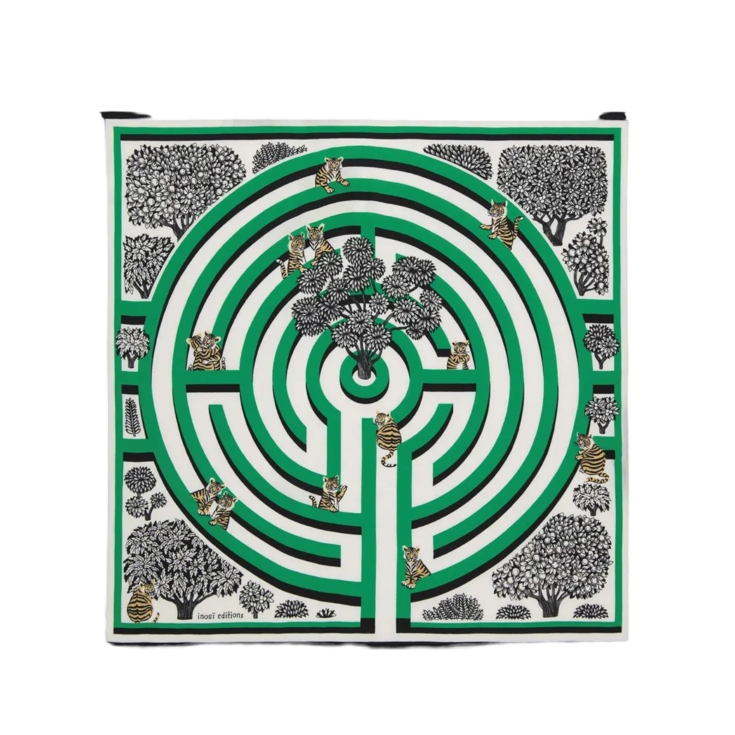 Foulard Quadrato Astrologie Labyrinthe Verde