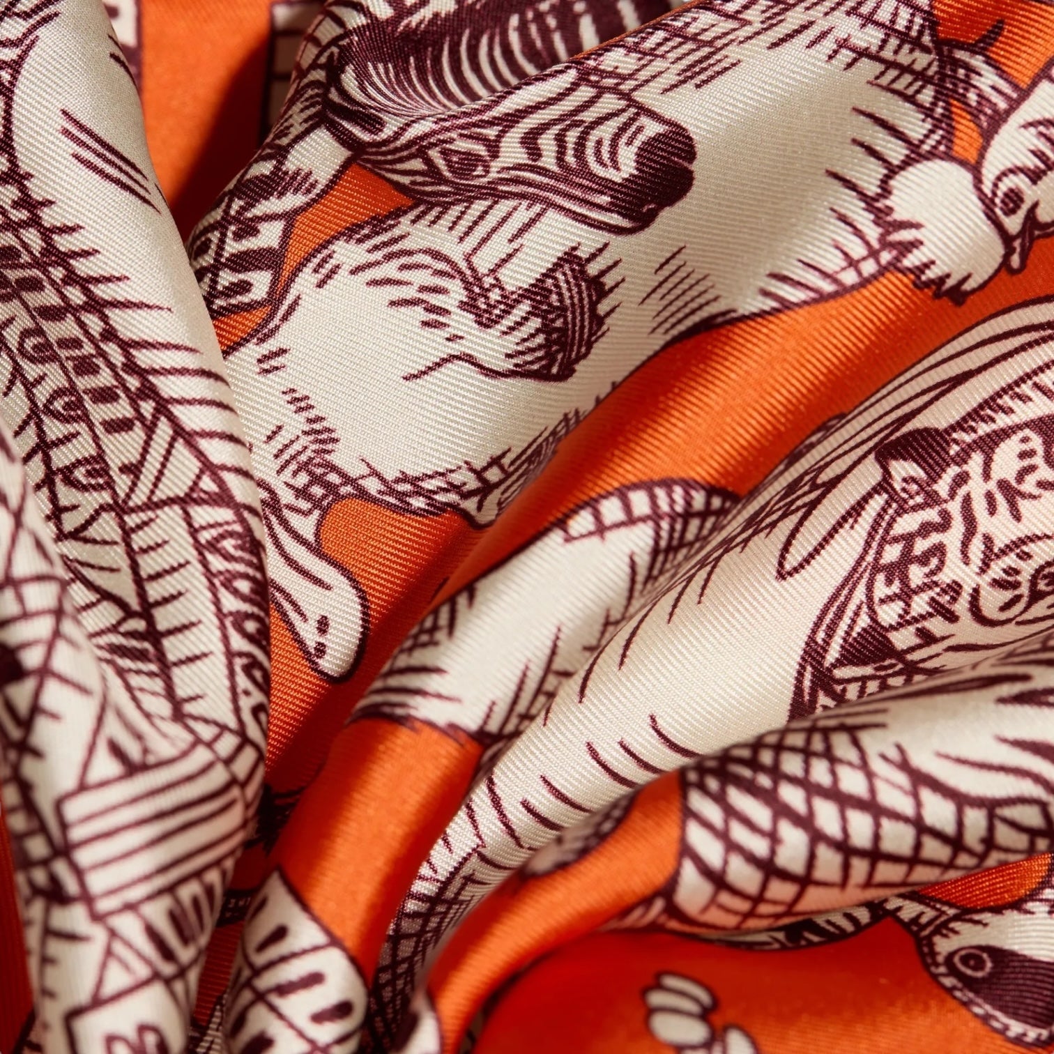 Foulard Quadrato Turgot Orange